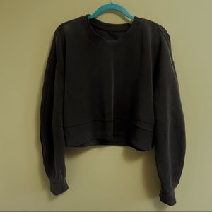 Lululemon Soft Ambitions Crop Crew Black L/XL